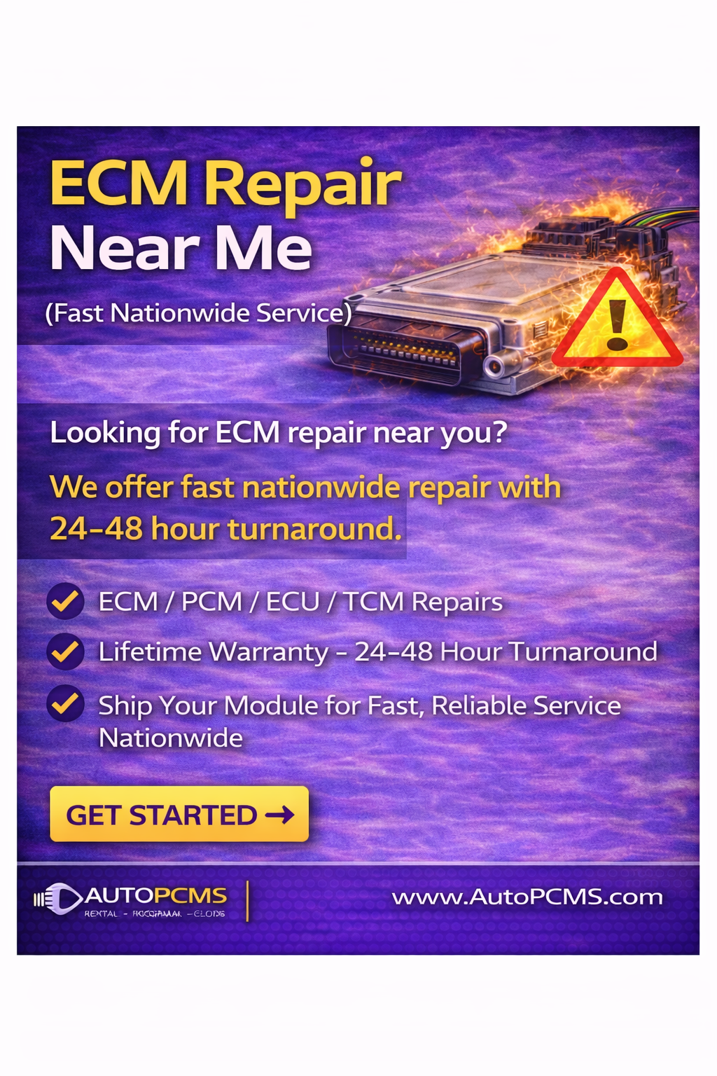 ECM Repair Near Me (Fast & Reliable Service Nationwide) - Auto PCMS