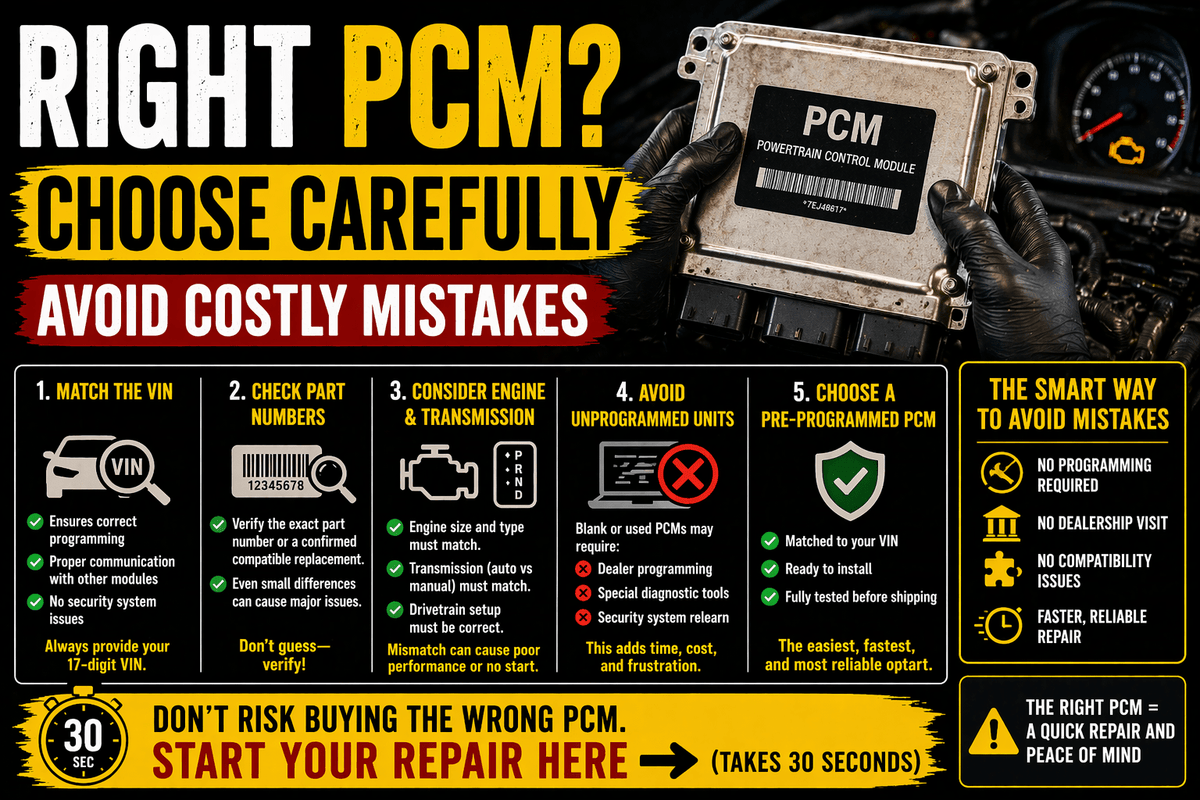 How to Choose the Right PCM for Your Vehicle (Avoid Costly Mistakes) - Auto PCMS