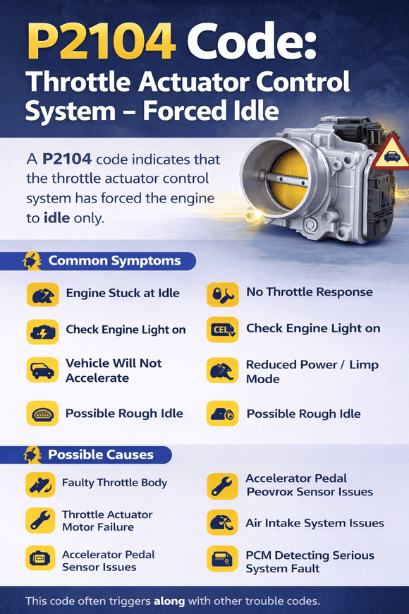 P2104 Code: Throttle Actuator Control System – Forced Idle