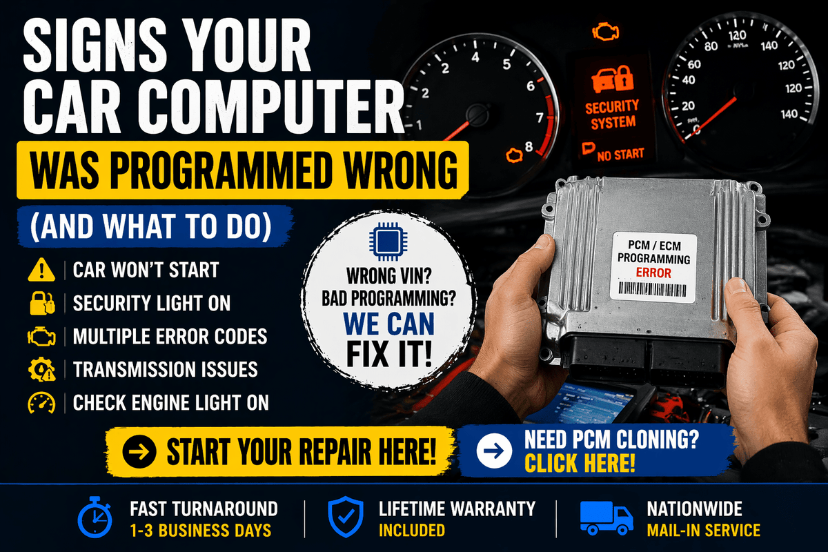 Signs Your Car Computer Was Programmed Wrong (And What to Do) - Auto PCMS